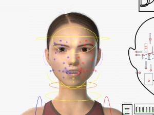 3d woman girl rigged 3D Model