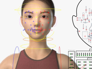 3d woman girl rigged 3D Model