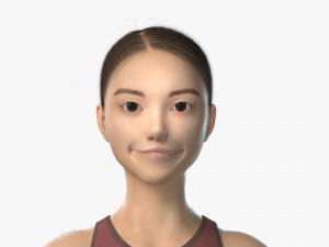 3d woman girl rigged 3D Model
