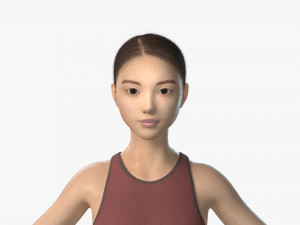 3d woman girl rigged 3D Model