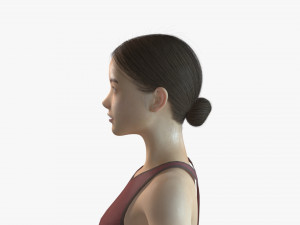 3d woman girl rigged 3D Model