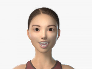 3d woman girl rigged 3D Model