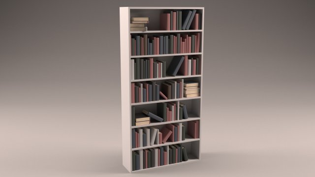 book case Model 3D .c4d .max .obj .3ds .fbx .stl .blend 