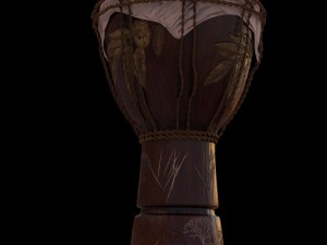 tribal drum Modèle 3D