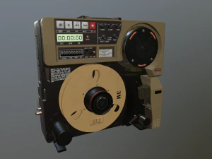 старый магнитофон от телевизора 3D Модель