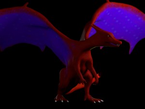 pokemon charizard realistic muscle rigged Model 3D