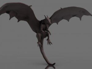 pokemon charizard realistic muscle rigged 3D Model
