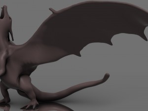 pokemon charizard realistic muscle rigged 3D Model