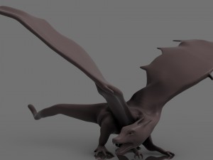 pokemon charizard realistic muscle rigged 3D Model