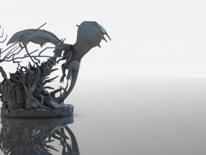 Pokémon Charizard vs Pikachu Batalha de Fogo e Trovão Modelo de Impressão 3D