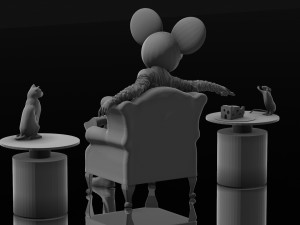 deadmau5 on chair aim at mice 3Dプリントモデル