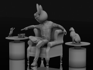 deadmau5 on chair aim at mice 3Dプリントモデル