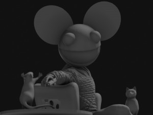 deadmau5 on chair aim at mice 3Dプリントモデル