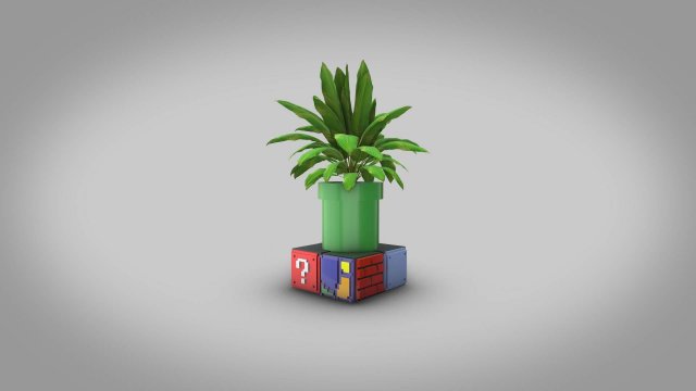 mario bros small desk planter 3d print free 3d print model 3D प्रिंट मॉडल .c4d .max .obj .3ds .fbx .stl .blend 