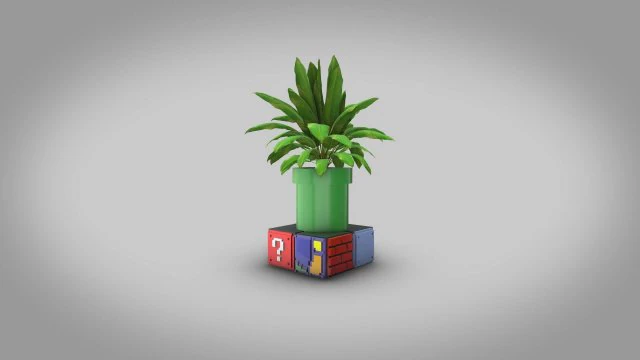 mario bros small desk planter 3d print free 3d print model 3D Print Model .c4d .max .obj .3ds .fbx .stl .blend 