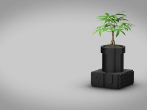mario bros small desk planter 3d print free 3d print model 3D प्रिंट मॉडल