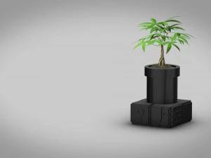 mario bros small desk planter 3d print free 3d print model 3D Print Model