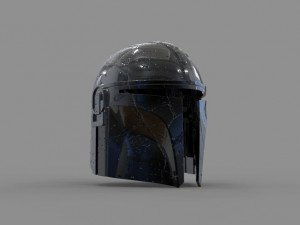 disneys the mandalorian damaged helmet 3d print model cosplay 3d print model star wars - mandalor 3D Print Model