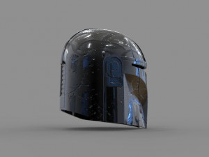 disneys the mandalorian damaged helmet 3d print model cosplay 3d print model star wars - mandalor 3D Print Model