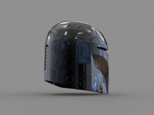 disneys the mandalorian damaged helmet 3d print model cosplay 3d print model star wars - mandalor 3D Print Model