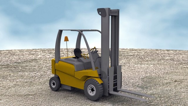 forklift 3D Model .c4d .max .obj .3ds .fbx .stl .blend 