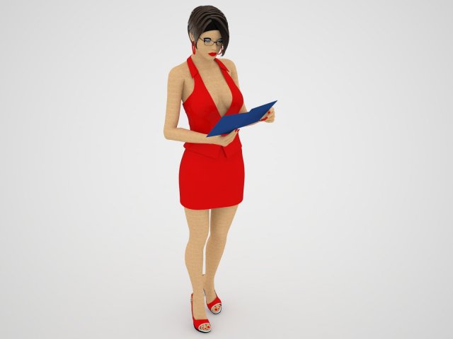 girl Model 3D .c4d .max .obj .3ds .fbx .stl .blend 