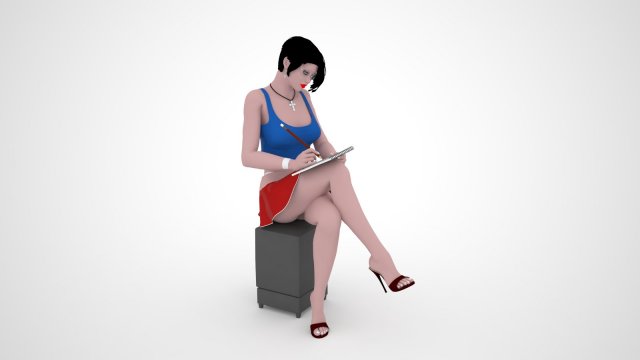 female 3D Model .c4d .max .obj .3ds .fbx .stl .blend 