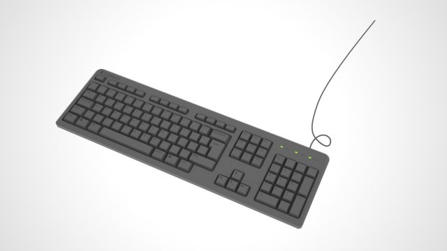 keyboard 3D Model .c4d .max .obj .3ds .fbx .stl .blend 