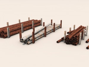 bundle of pipes 3D Model