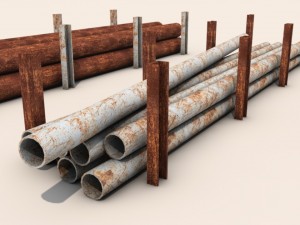 bundle of pipes 3D Modell