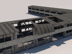 bengkel terbengkalai Rusia Model 3D