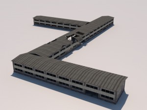 russian abandoned workshops 3D Model