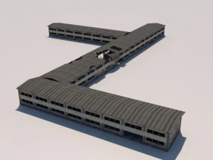 russian abandoned workshops 3D Model
