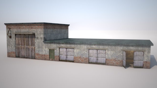 garages Modèle 3D .c4d .max .obj .3ds .fbx .stl .blend