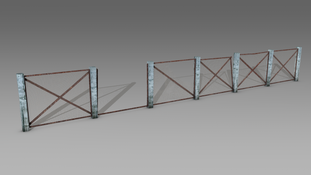 broken fences Modelo 3D .c4d .max .obj .3ds .fbx .stl .blend 