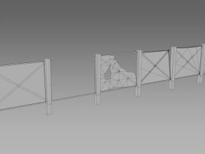 broken fences 3D Model