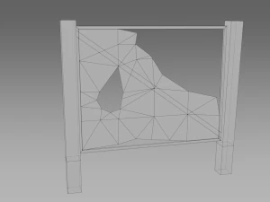 broken fences 3D Model