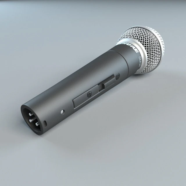Microphone shure sm58 3D Model .c4d .max .obj .3ds .fbx .stl .blend 
