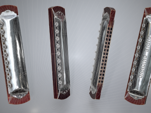 Harmonica 3D 모델