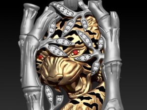 jewellery tiger pendant 3D Print Model