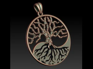 &Aacute;rvore pendente de joias Modelo de Impressão 3D