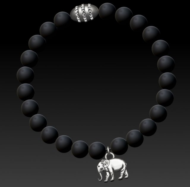 Beaded jewellery bracelet 3D Принт Модель .c4d .max .obj .3ds .fbx .stl .blend 