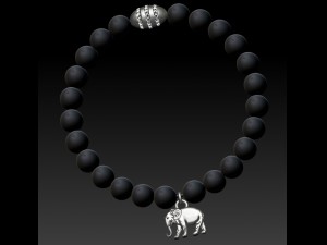 Beaded jewellery bracelet 3D Print Model
