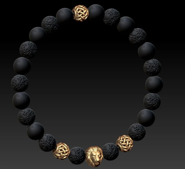Jewellery beaded bracelet 3D Print Model .c4d .max .obj .3ds .fbx .stl .blend