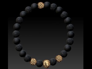 Jewellery beaded bracelet 3D-printmodel