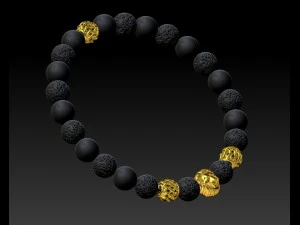 Jewellery beaded bracelet 3D Print Model