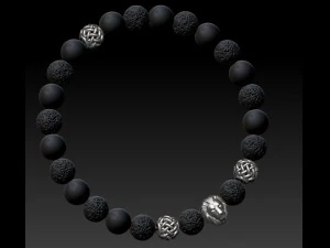 Jewellery beaded bracelet 3D Print Model