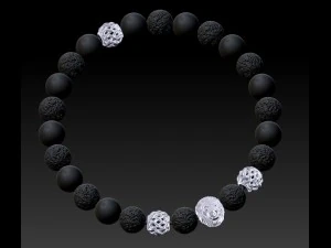 Jewellery beaded bracelet 3D Print Model