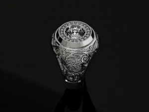 Man signet ring with ornaments 3Dプリントモデル