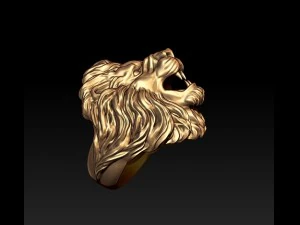 Lion ring 3D Print Model